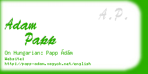 adam papp business card