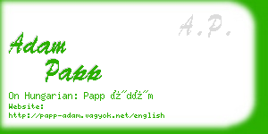 adam papp business card